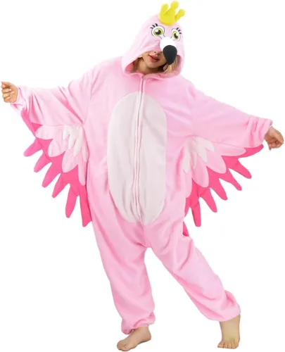 Vista 5 de Adult Bird Onesie Pajamas Animal Cosplay Costume Sleepwear Homewear Halloween Christmas Loungewear for Women Men