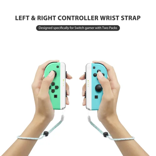 Vista 4 de D.Gruoiza Strap Compatible with Switch Joycon Straps, Replacement for Wrist Straps 4 Pack Support Adjustable Tightness (Black and White)