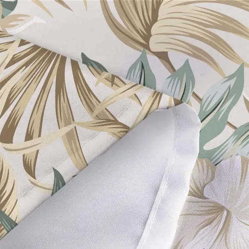 Vista 6 de DYNH Cortina de ducha para baño, diseño de plantas tropicales, plantas tropicales, caravanas, hojas de palmera verde salvia, beige, bonita