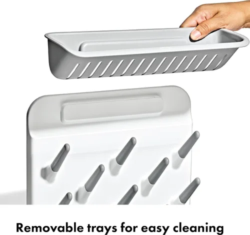 Vista 7 de OXO Tot Escurridor expandible para biberones, ahorro de espacio, expandible (paquete de 3)