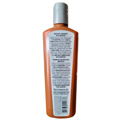 Vista 3 de Mirta De Perales Champú para el cabello con queratina 16 Oz. 2-PACK