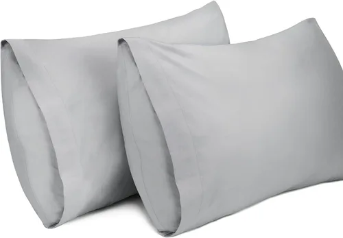 Vista 8 de Lirex Paquete de 2 fundas de almohada, 100% algodón, transpirables, 20" x 36" tamaño King estándar, color verde aguamarina