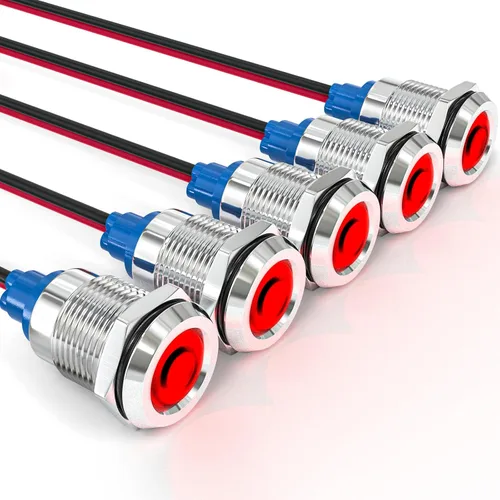 Vista 15 de GASHER Luz indicadora de ahorro de energía LED colorida de 5PCS 12V 20mA Colorido