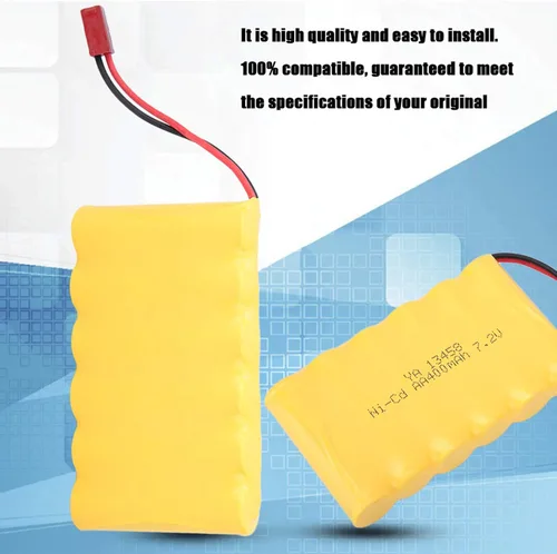 Vista 6 de JERYS Batería de coche de RC, 7.2V 400MAH 2PCS RC accesorios del coche para al aire libre