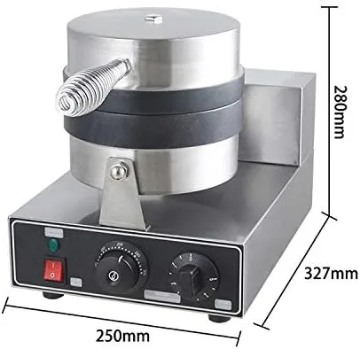 Vista 2 de Kolice Máquina comercial de prensa de gelato panini, postre de helado de dona Italia Helado Sandwich Press Hamburguesa-1300W, temporizador y control