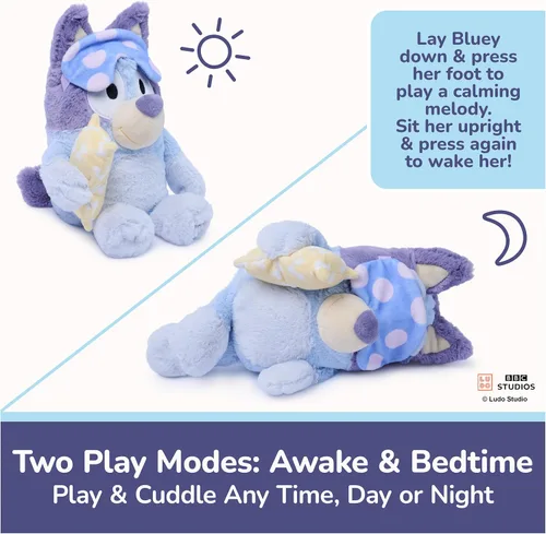 Vista 3 de GUND Bedtime Bluey 13-Inch Interactive Talking Musical Plush Toy for Babies