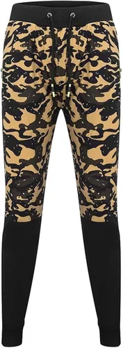 Vista 3 de Hatop Pantalones deportivos de camuflaje para hombre, con bolsillos con cremallera, pantalones deportivos casuales de ajuste regular, pantalones