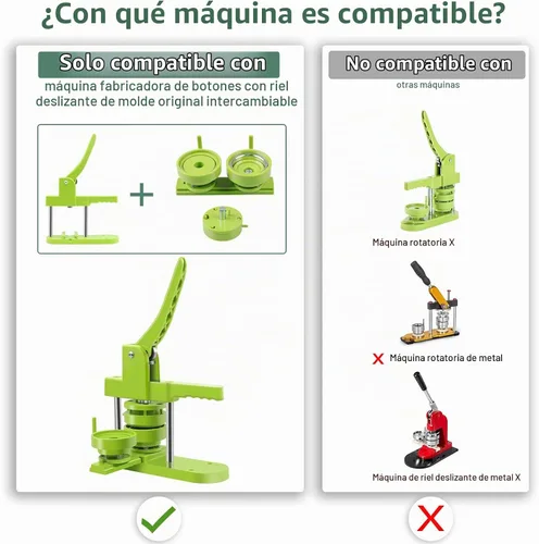 Vista 3 de Molde para Hacer Botones Happizza 2.25 pulgadas/58mm, Molde para Botones de Matriz Intercambiable Adecuado para Máquina para Hacer Botones de Carril