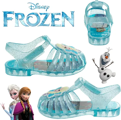 Vista 5 de Disney Frozen Elsa Minnie Mouse - Sandalias de gelatina para niñas, zapatos planos Mary Jane para niños, disfraz de princesa de personaje de bebé