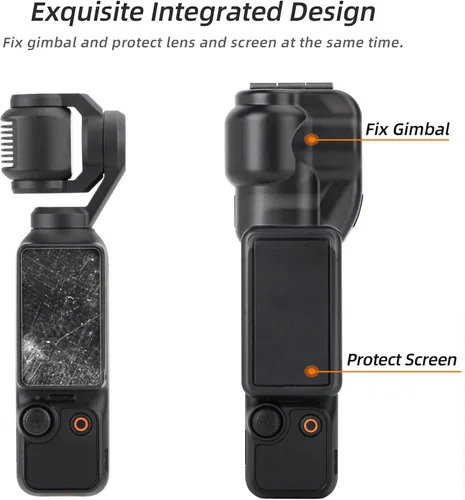 Vista 4 de Tapa protectora de lente de cámara para DJI Osmo Pocket 3 accesorios, tapa de cámara de mano, protector de lente de pantalla, funda rígida