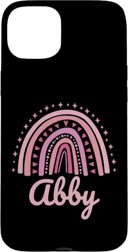 Vista 9 de Abby Name Personalized Funny Women Pink Rainbow Abby Case for iPhone 16