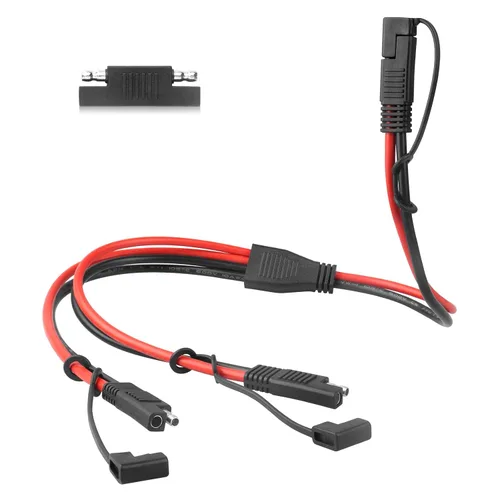 Vista 12 de Cable divisor SAE Y de 10 AWG, cable de extensión SAE de 1 a 2 vías Con adaptador de polaridad inversa SAE, cable de alimentación de CC automotriz