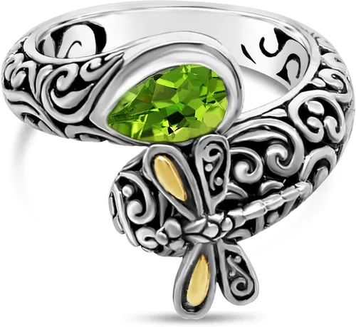 Vista 5 de Sterling Silver 925 and 18K Gold with Gemstones Ring