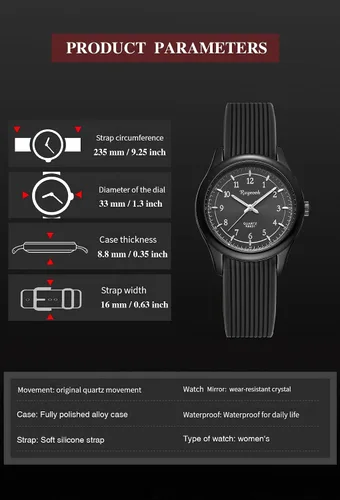 Vista 5 de Reloj de enfermera impermeable para mujer, reloj analógico de enfermería con segunda mano, esfera de fácil lectura