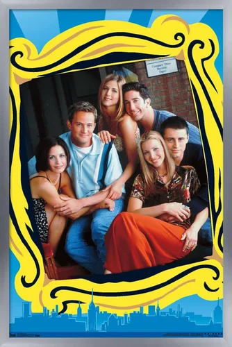 Vista 11 de Trends International Friends - Póster de pared de grupo, 14.725 x 22.375 pulgadas, versión enmarcada de madera de granero Versión sin marco