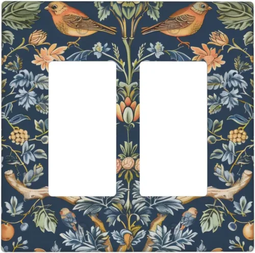 Vista 33 de Cubiertas de Enchufe Dúplex de 1 Gang con Hojas Florales de Eucalipto Azul en Acuarela, Placa Frontal Decorativa para Interruptor de Luz, Placa