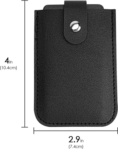 Vista 2 de Adorila Paquete de 2 carteras minimalistas delgadas, soporte de cuero extraíble para tarjetas de crédito, cartera pequeña oculta para hombres