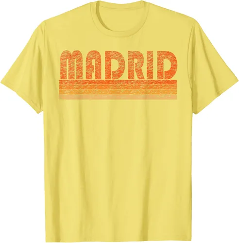 Vista 72 de clásico Retro Madrid playera, hombre 3XL, Asphalt Negro