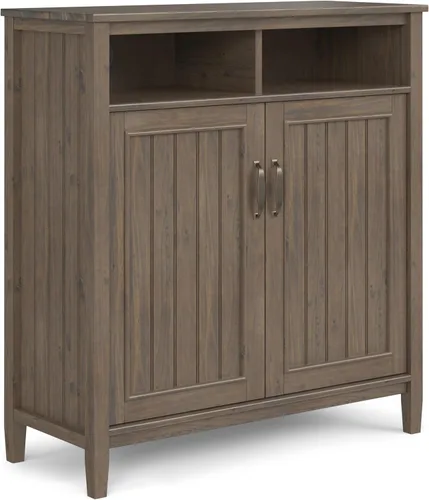 Vista 18 de SIMPLIHOME Warm Shaker 36" gabinete de madera maciza en marrón dorado claro