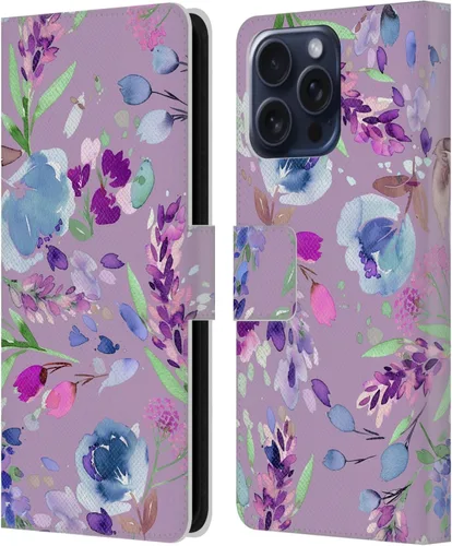 Vista 290 de Head Case Designs Officially Licensed Ninola Abstract Poppies Lilac Floral Leather Wallet Case Compatible with Samsung Galaxy A07 4G