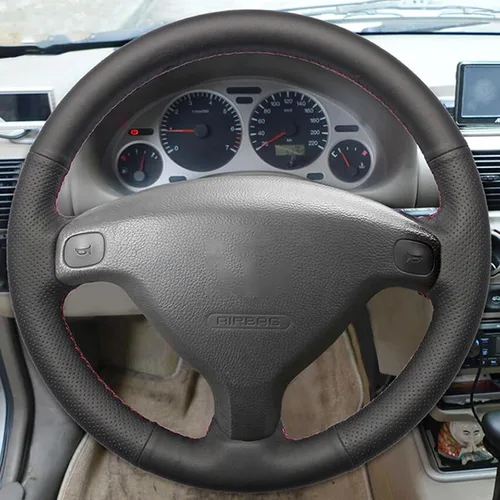 Vista 2 de Steering Wheel Cover, for Opel Zafira A 1999-2005, Customize DIY Hand Sewing Hand-Stitched Leather