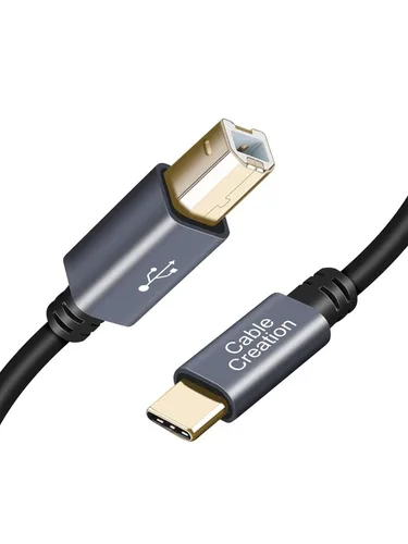 Vista 9 de CableCreation Cable de impresora USB C a B de 3.3 pies, escáner y cable MIDI para piano digital Yamaha Casio, controlador DJ, 1 M, negro