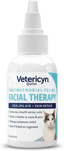 Vista 2 de Vetericyn Plus Feline Facial Therapy Ayuda curativa y reparación de la piel para diferentes necesidades de primeros auxilios de gatos, incluyendo