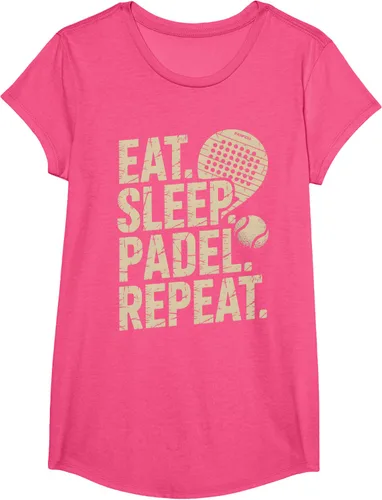 Vista 64 de Camiseta Eat Sleep Padel Repeat Padel Jugador de Tenis