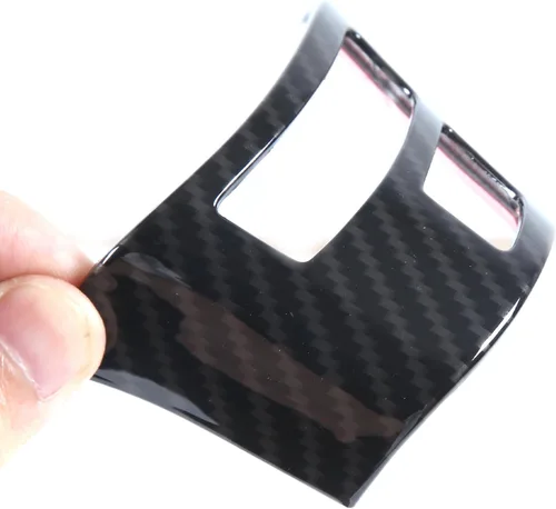 Vista 4 de Lcojicep Marco de botón de dirección de automóvil compatible con Corvette C6 Z06 ZR1 2005-2013 Marco de botón de automóvil ABS borde interior grano