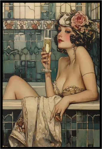 Vista 12 de BIGAOYS Lienzo de mitología griega vintage de caza, diosa Artemisa, arte de pared, diosa femenina, arte de pared, caza, diosa, hogar, dormitorio