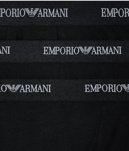 Vista 4 de Emporio Armani Troncos de algodón, paquete de 3 Negro/Negro/Negro