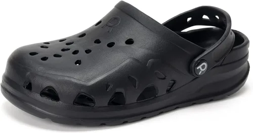 Vista 3 de HEVA Zuecos de jardín para mujer adulta, pantuflas clásicas sin cordones, sandalias deportivas de secado rápido