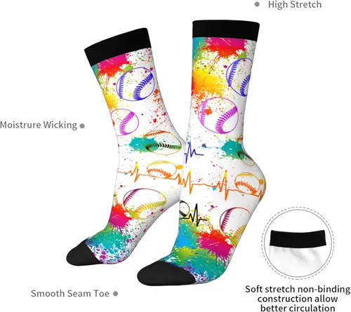 Vista 5 de Calcetines de fútbol unisex para fútbol, béisbol, deportes, moda suave, de algodón, para niños, niñas, jóvenes, adultos