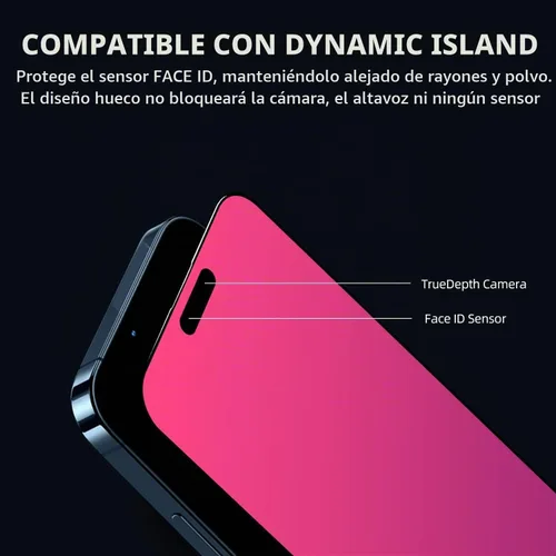 Vista 5 de EGKimBa Protector de pantalla de privacidad para iPhone 16 Plus, 15 Plus, 14 Pro Max, 6.7 pulgadas, vidrio templado con luz azul degradado - 2