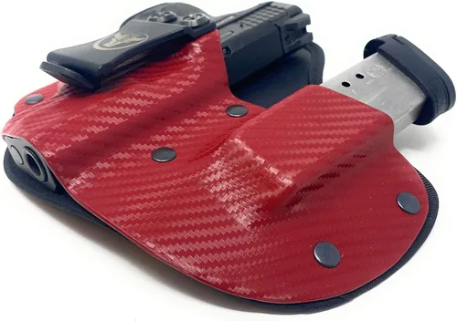 Vista 7 de Cardini Leather USA IWB Cáscara X Series Hybrid Kydex y funda de cuero - Transporte oculto, dentro de la cintura con bolsa para revistas