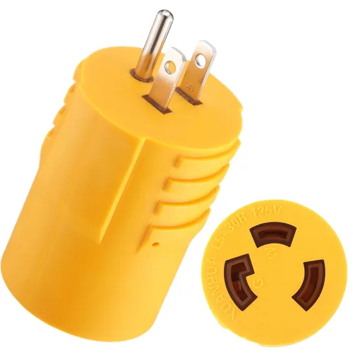 Vista 13 de Kanayu NEMA TT-30P a L5-30R Adaptador RV de 30 amperios, enchufe de bloqueo Negro