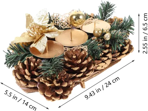 Vista 7 de Elegante portavelas de piña versátil para decoración de oficina y hogar