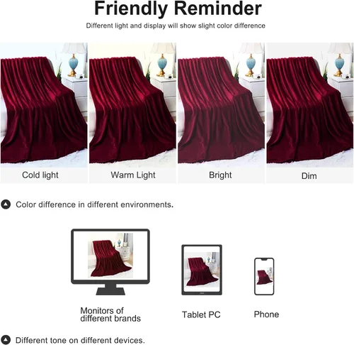 Vista 7 de uxcell Manta afelpada, suave, ligera, de microfibra, para cama o sofá