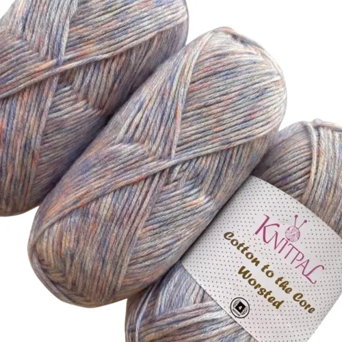 Vista 24 de Hilo de estambre de algodón puro para crochet de Cotton to The Core, paquete de 3 (598,6 metros / 300 g), patrones gratis, apto para principiantes