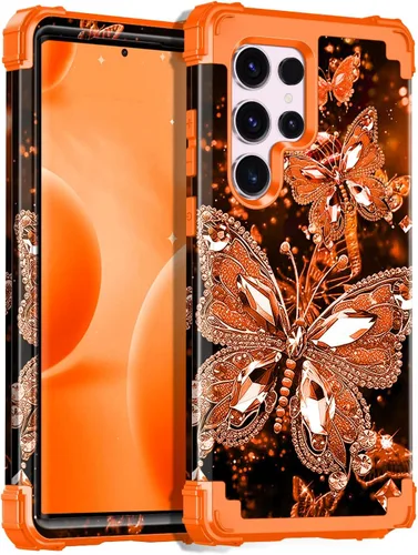 Vista 11 de Miqala Funda para Galaxy S23 FE 5G, brilla en la oscuridad, tres capas, resistente, a prueba de golpes, protección de cuerpo completo, parachoques