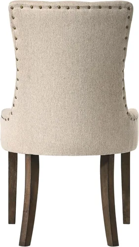 Vista 7 de Dining Chairs for Room, Table & Seating Chair Sets Kitchen - Set of 2 Upholstered Side Chairs with Sturdy Oak Finish for Dining Room, Living Room