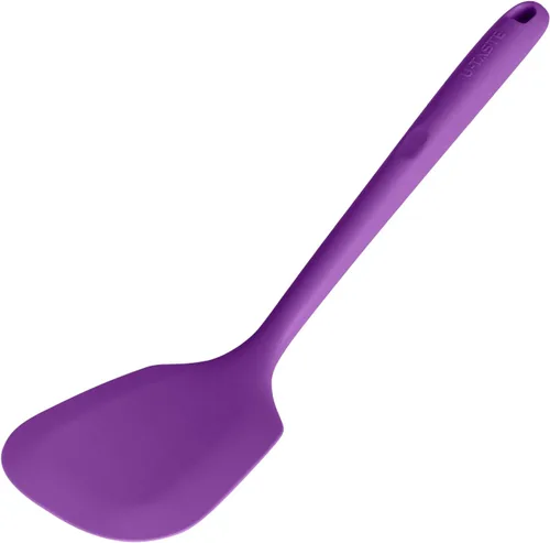 Vista 12 de U-Taste Espátula ranurada de silicona, 13.6 pulgadas de largo/3.7 pulgadas (2) Negro (ranurado)