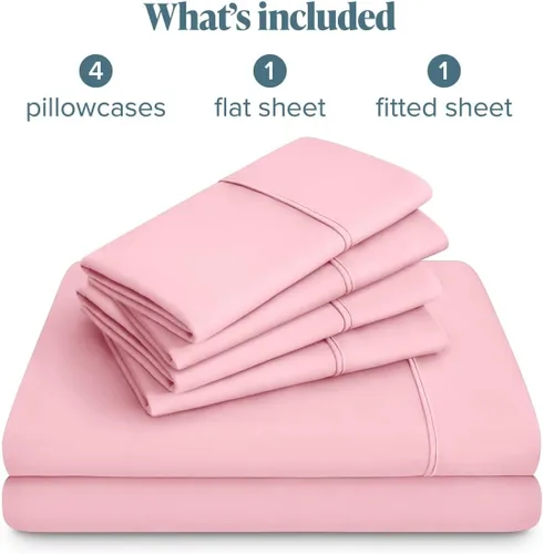Vista 121 de Bare Home Sheet Set 1800 Ultra-Soft with 2 Pillowcases (Twin XL, Dark Blue)