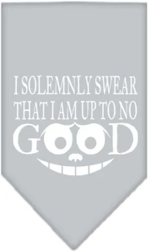 Vista 7 de Bandana serigrafiada para mascotas y perros, con texto "I Solemnly Swear That I Am Up To No Good" Cocoa S