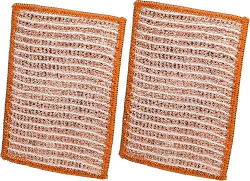 Vista 8 de Redecker Paño de Fregado de Cobre Tejido de 2 Capas y Toallita de Limpieza de Microfibra – Superficie Dual, Antiarañazos, Reutilizable y Lavable a
