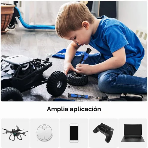 Vista 8 de Destornillador de precisión electrónica de 142 piezas con kit de herramientas de reparación magnética de 120 puntas para iPhone, MacBook