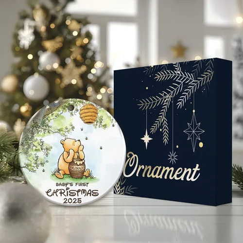 Vista 4 de Adornos de Primera Navidad del Bebé 2025 Adorables Decoraciones del Primer Árbol de Navidad del Bebé Recién Nacido 2025, Regalo de Recuerdo
