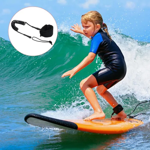 Vista 6 de PATIKIL Correas para tabla de surf, correas en espiral con enchufe para muñeca para tabla de remo