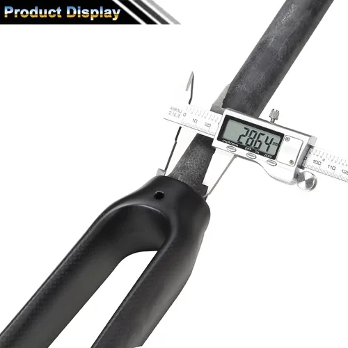 Vista 7 de BUCKLOS 1.126 in 700C Full Carbon Fiber Road Bike Rigid Fork, C-Type Clamp Brake, 1-1/8 Tubo recto sin rosca Superlight 3K T800 Bicicleta Frente