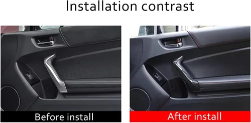 Vista 2 de igersaw Manijas interiores de fibra de carbono para decoración interior Subaru BRZ Toyota 86 2013-2020 accesorios de automóvil (fibra de carbono)